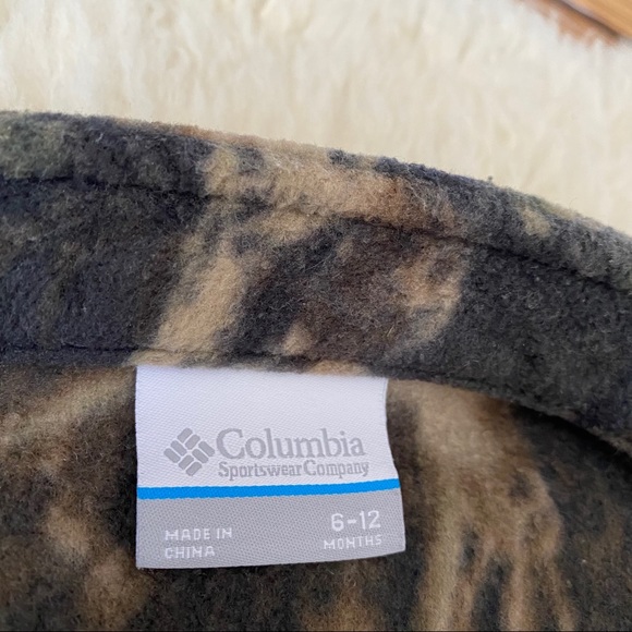 Columbia Fleece Camo Jacket Real Tree Warm Layering Camo 6-12 Months - Picture 6 of 8